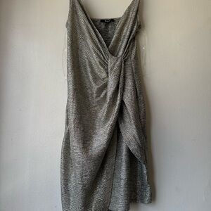 Trixxi Asymmetrical Silver Dress